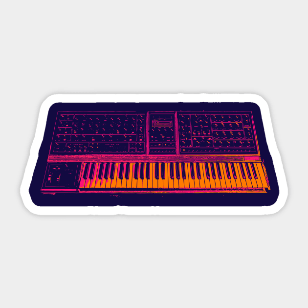 Synthesizer Sticker by lazartemarjun